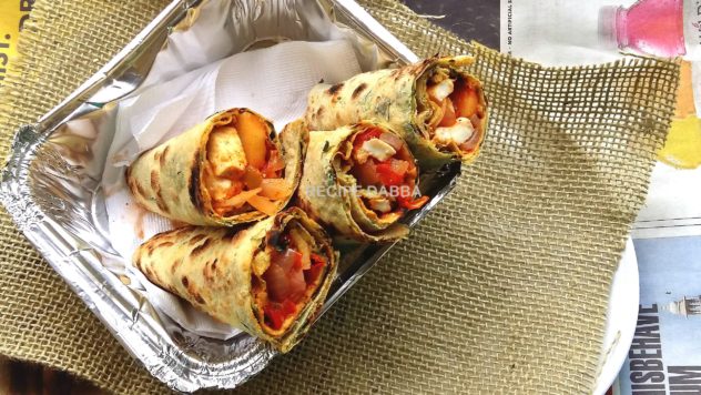 Apple and Paneer Rolls